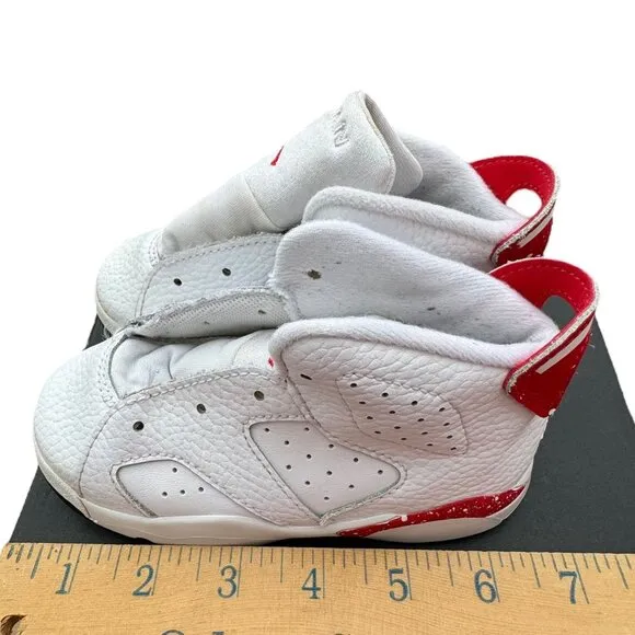 Jordan 6 Retro TD Baby Toddler Shoes Sneakers 8C Red Oreo Orig Box DV3606-162