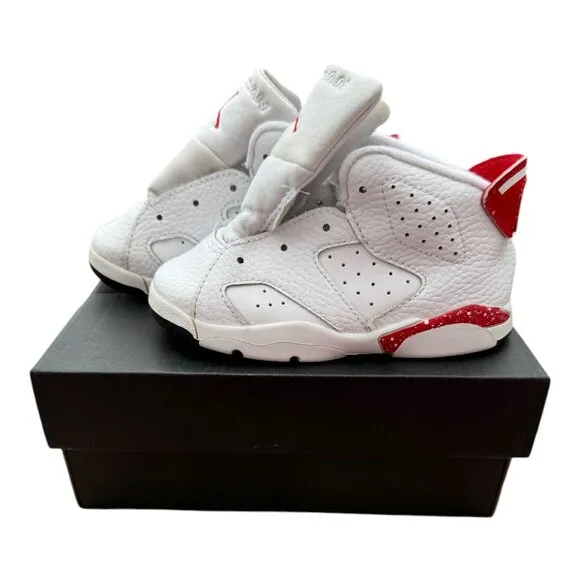 Jordan 6 Retro TD Baby Toddler Shoes Sneakers 8C Red Oreo Orig Box DV3606-162