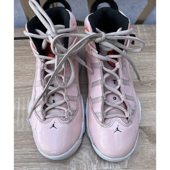 JORDAN  “6 RINGS ATMOSPHERE “ PRESCHOOL LIFESTYLE SHOES sz 2.5 y big girls Pink