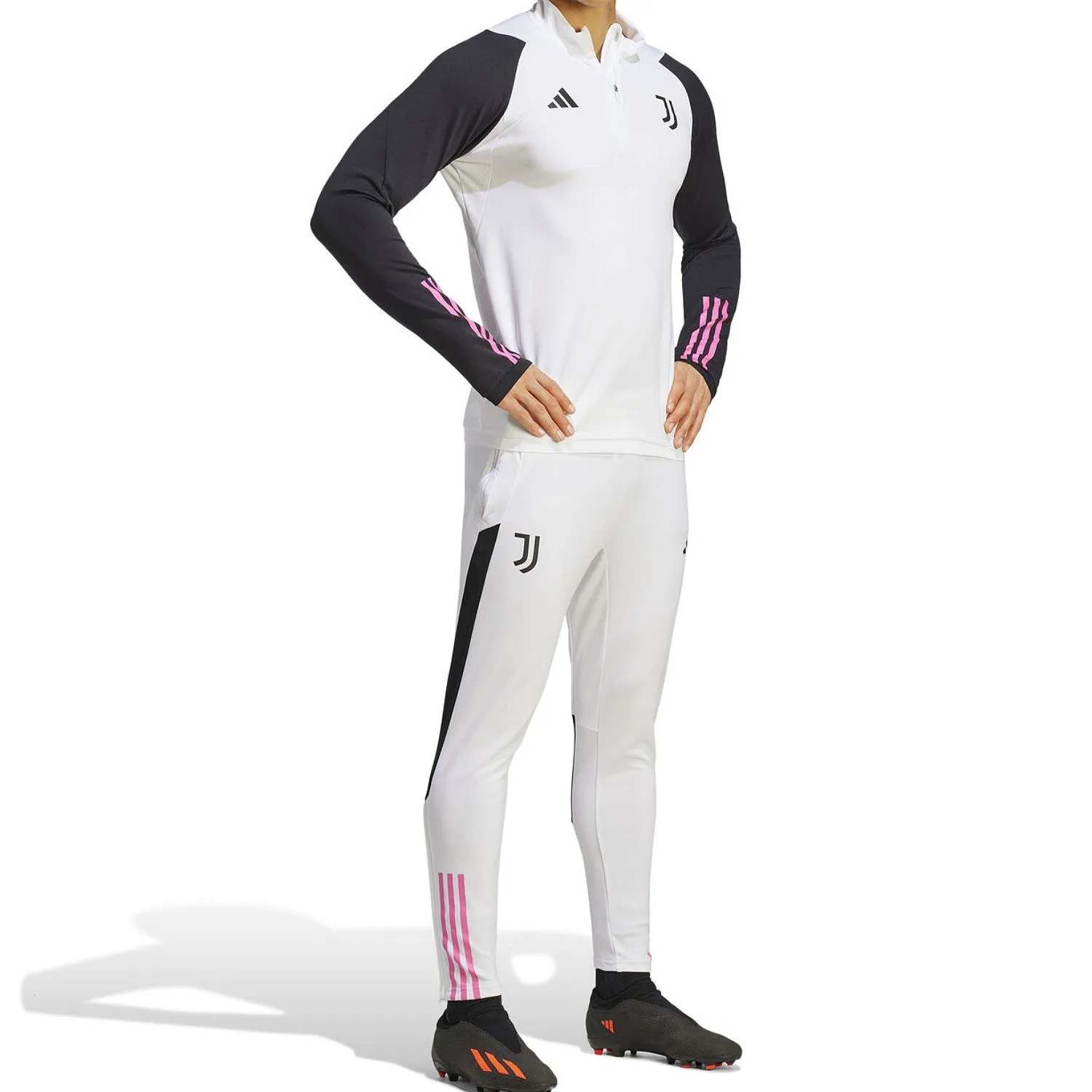 Juventus white training technical soccer tracksuit 2023/24 - Adidas