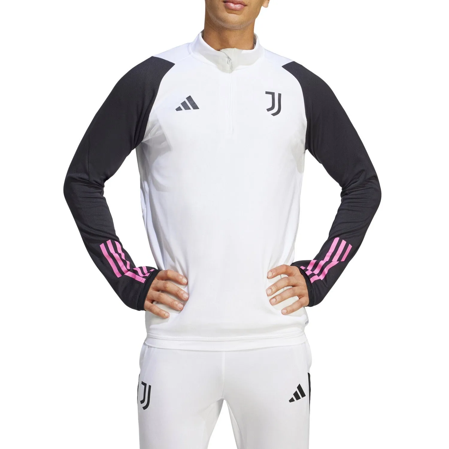 Juventus white training technical soccer tracksuit 2023/24 - Adidas