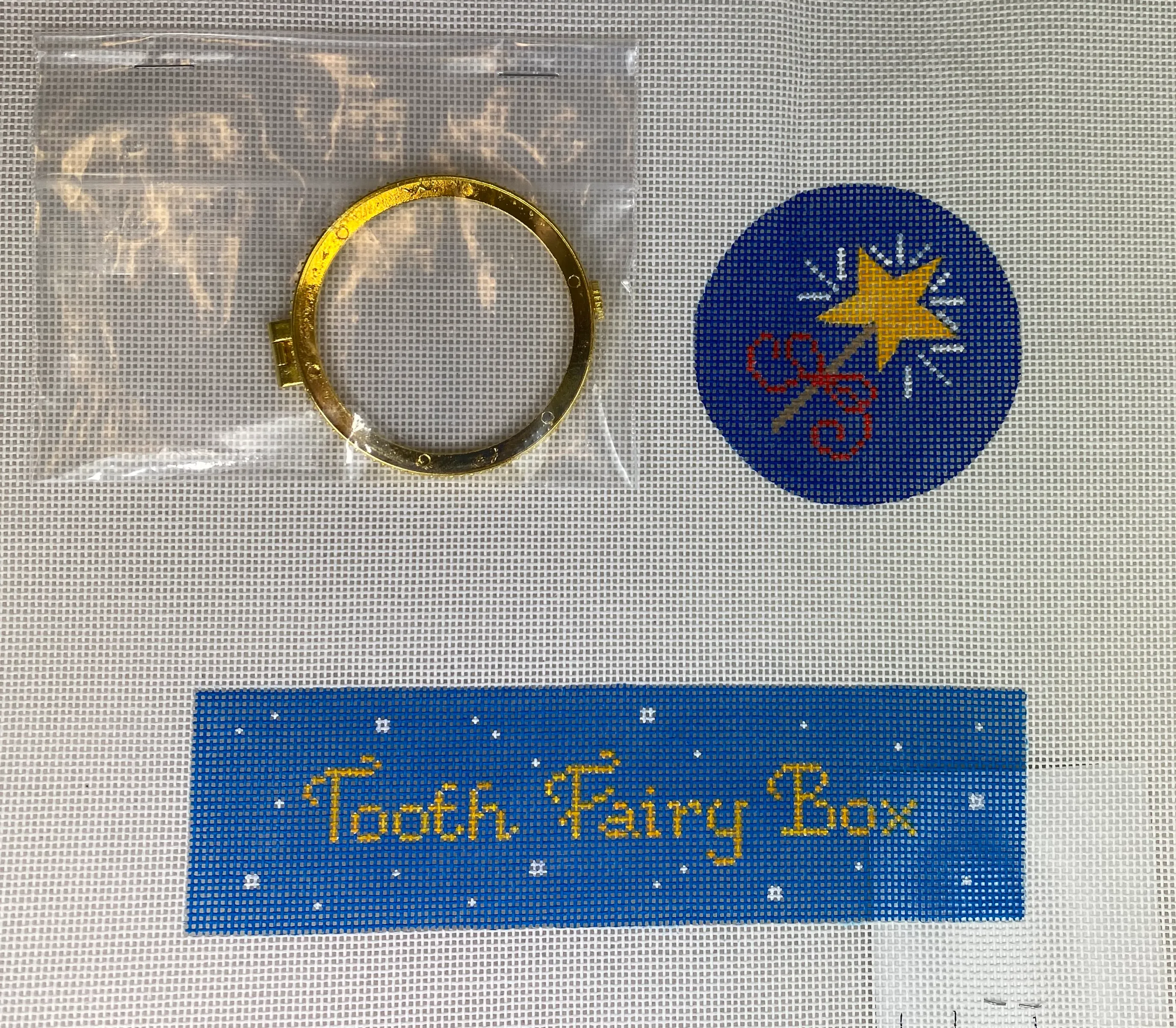 Kate Dickerson Limoges Box-Sm Round Tooth Fairy-Deep Blue