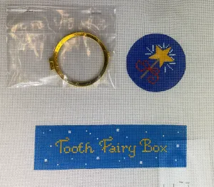 Kate Dickerson Limoges Box-Sm Round Tooth Fairy-Deep Blue