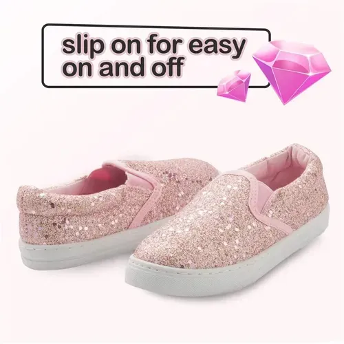 Kids Boys Girls Sneakers Glitter Pink - KKOMFORME