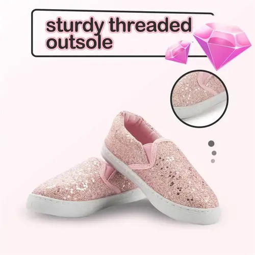 Kids Boys Girls Sneakers Glitter Pink - KKOMFORME
