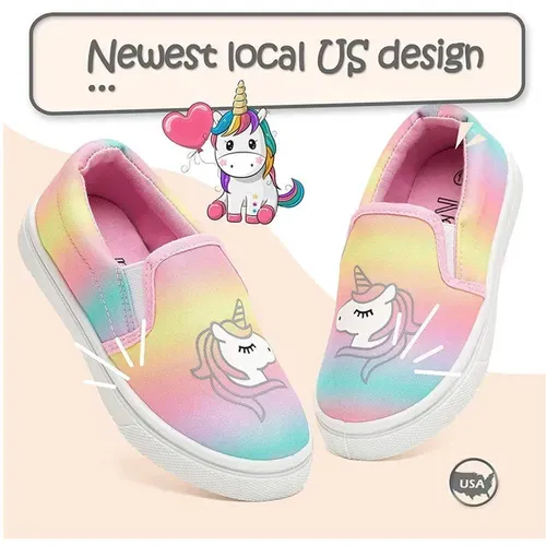 Kids Shoes for Boys Girls Casual Sneakers Pink Unicorn - KKOMFORME