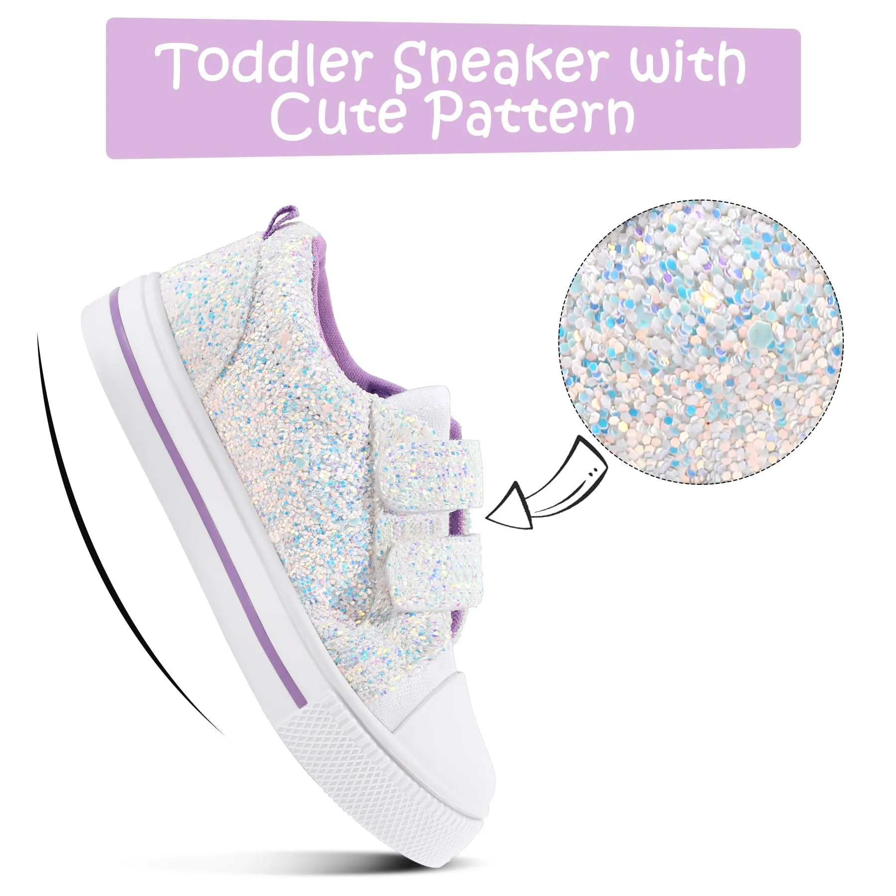 Kids Trendy Hook and Loop Canvas Sneakers