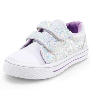 Kids Trendy Hook and Loop Canvas Sneakers