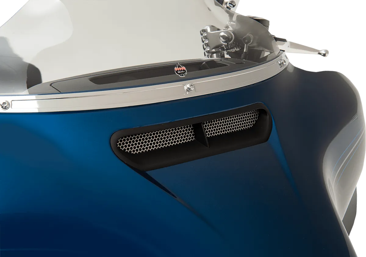 Klock Werks KW12-00-0002 Fairing Vent Screen - Round - Chrome