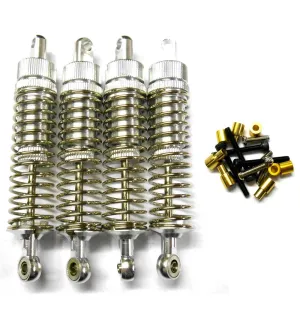 L390 1/10 Scale Alloy Adjustable Shock Absorbers Dampers 90mm Silver x 4