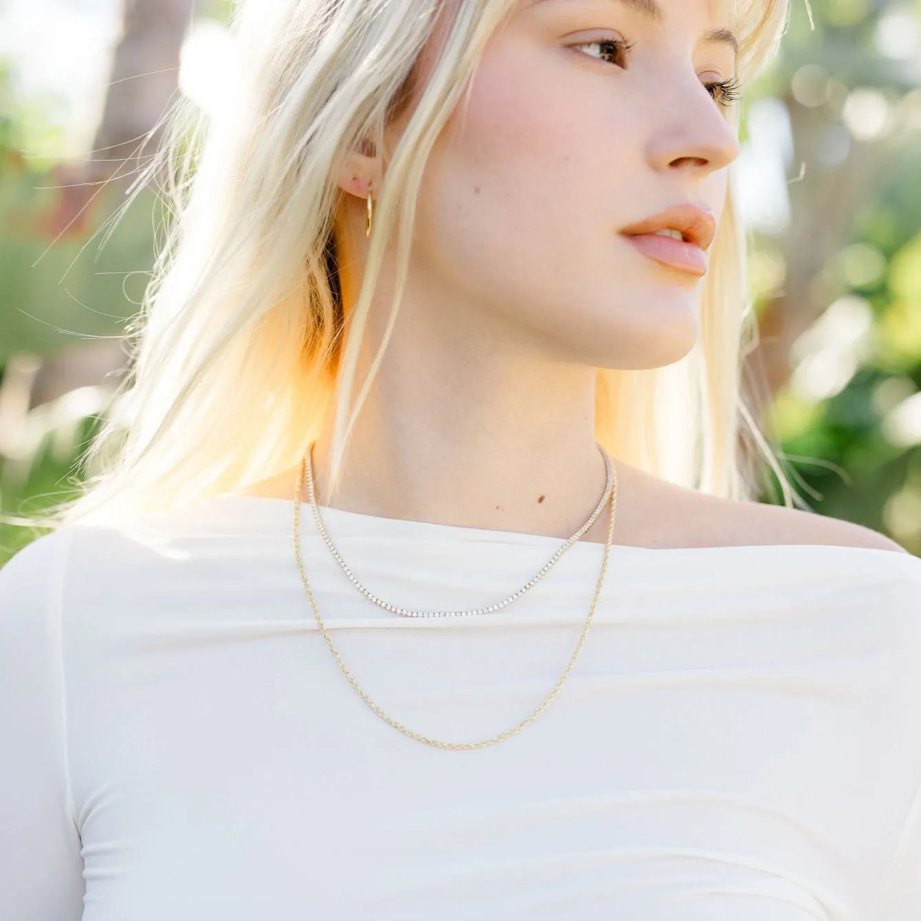 Lab Grown Diamond Tennis Necklace