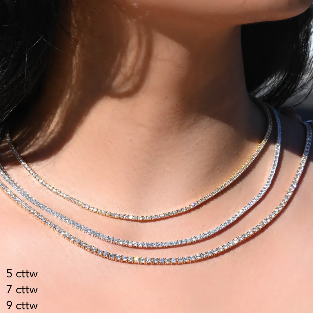 Lab Grown Diamond Tennis Necklace