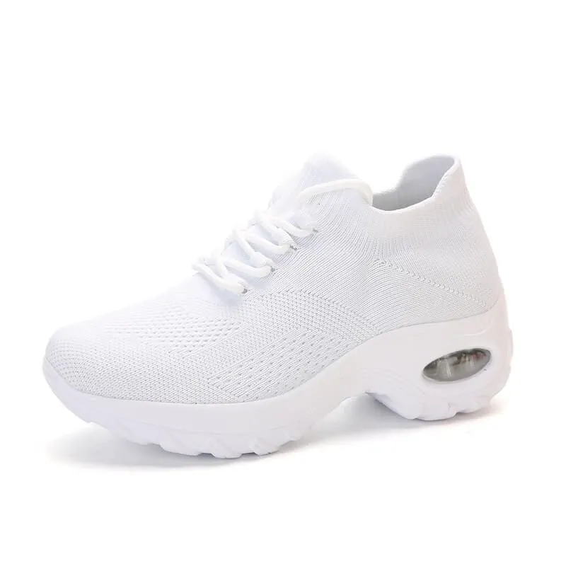 Lace Up Walking Running Shoes Platform Sneakers