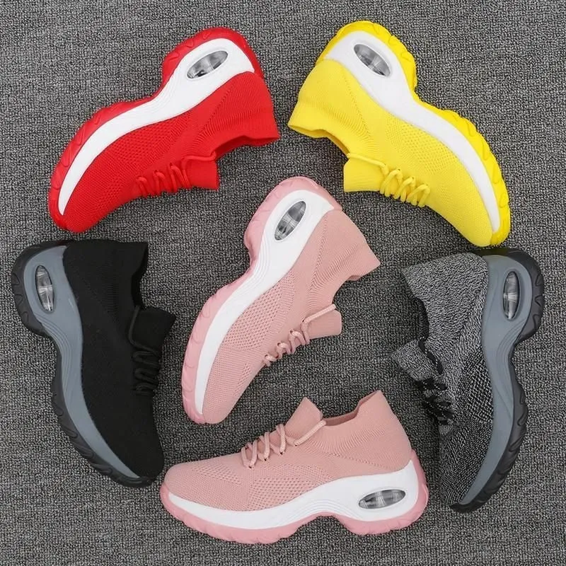 Lace Up Walking Running Shoes Platform Sneakers