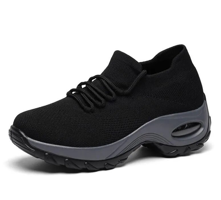 Lace Up Walking Running Shoes Platform Sneakers
