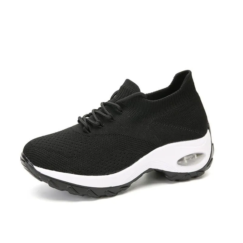 Lace Up Walking Running Shoes Platform Sneakers