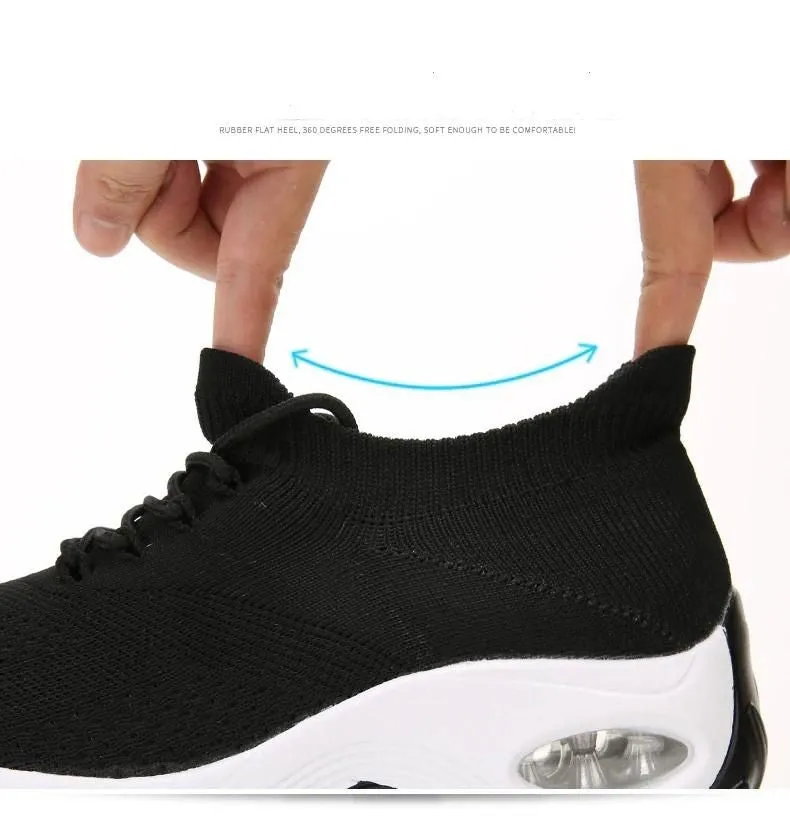 Lace Up Walking Running Shoes Platform Sneakers