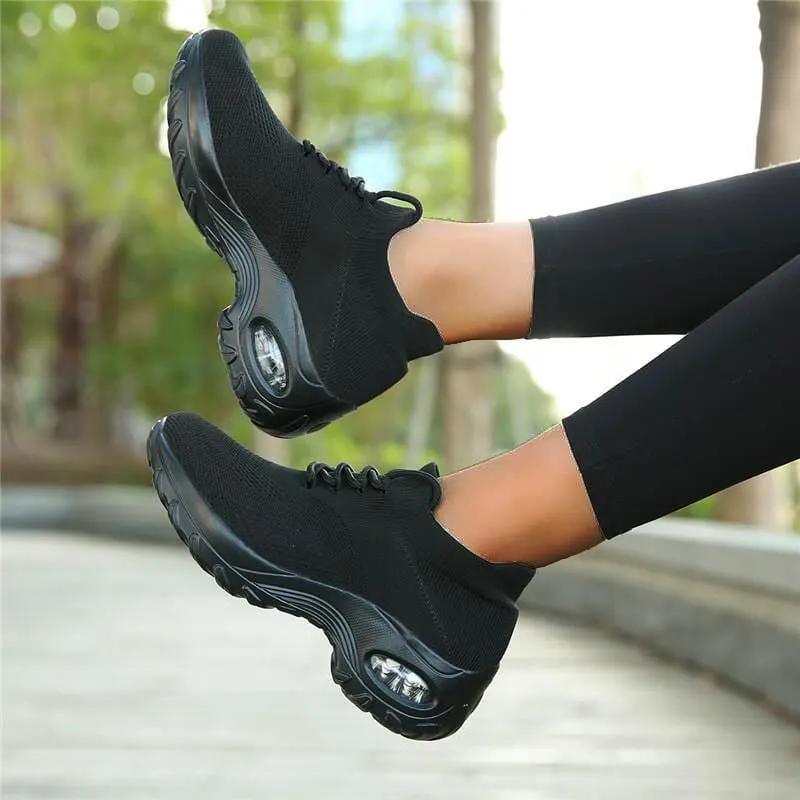Lace Up Walking Running Shoes Platform Sneakers