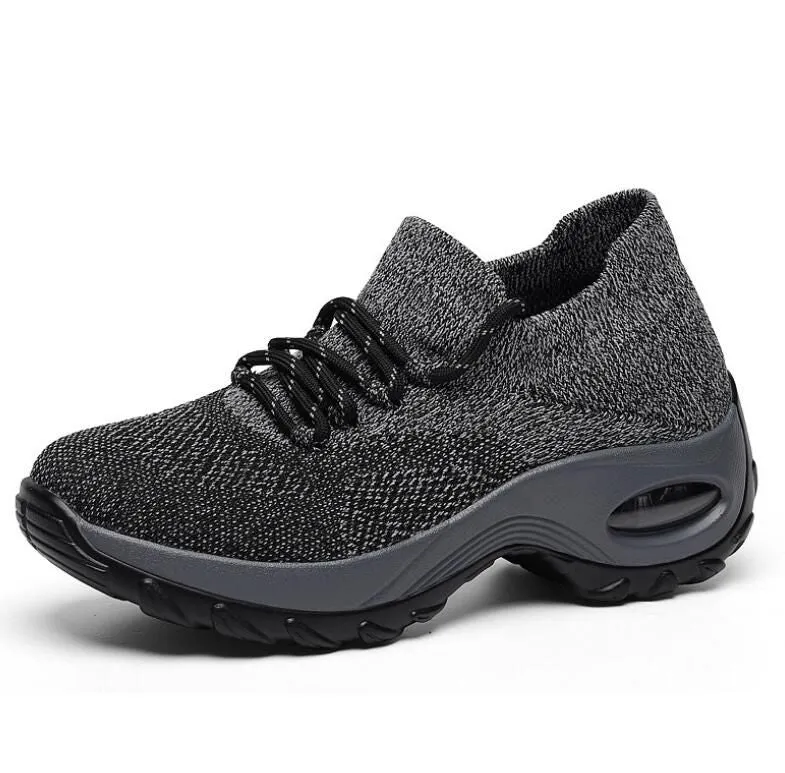 Lace Up Walking Running Shoes Platform Sneakers