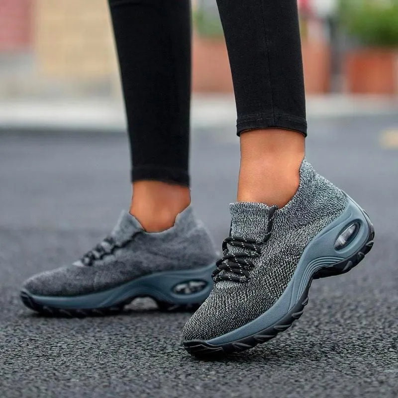 Lace Up Walking Running Shoes Platform Sneakers
