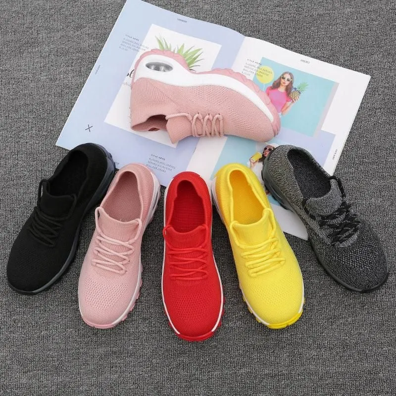 Lace Up Walking Running Shoes Platform Sneakers