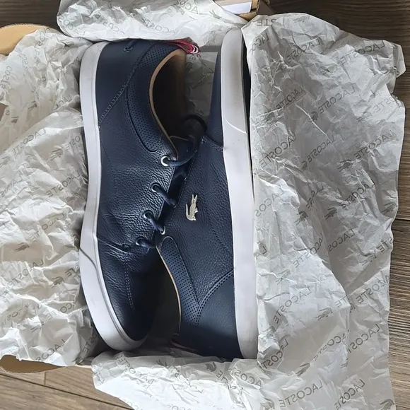 Lacoste Bayliss 119 Navy Leather Sneakers