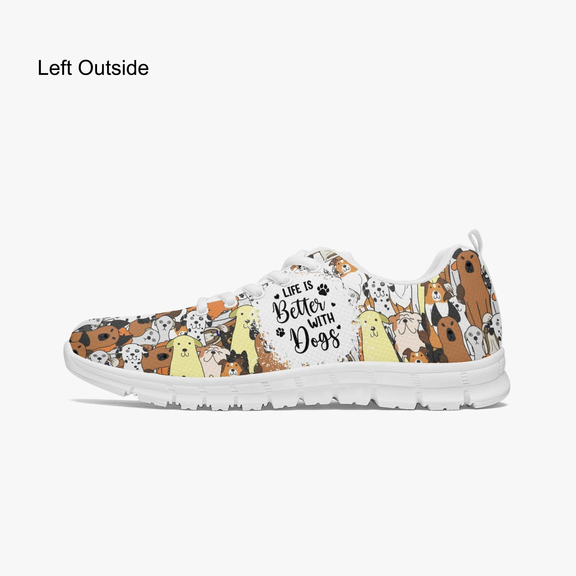 Life Is Better With Dogs Sneakers for Men Women, Running Shoes For Dog Lovers