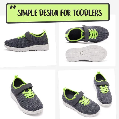 Little Kid Running/Walking Tennis Shoes Green Black - KOMFORME