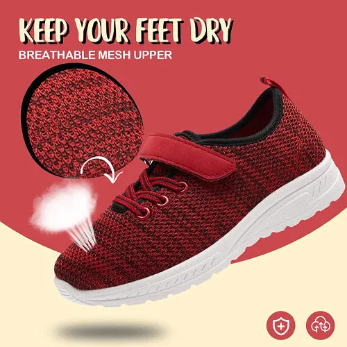 Little Kid Running/Walking Tennis Shoes Red Black- KOMFORME