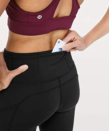 LULULEMON Fast and Free 7/8 Tight 25" (Black (Non-Reflective), 6)