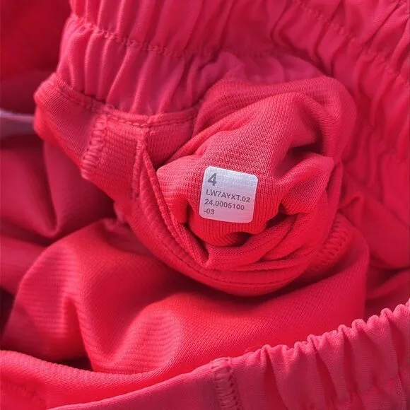 Lululemon Hotty Hot High-Rise Lined Short 4&quot; Glazed Pink size 4 NWT