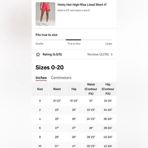 Lululemon Hotty Hot High-Rise Lined Short 4&quot; Glazed Pink size 4 NWT