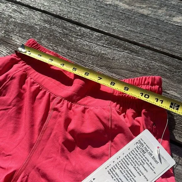 Lululemon Hotty Hot High-Rise Lined Short 4&quot; Glazed Pink size 4 NWT