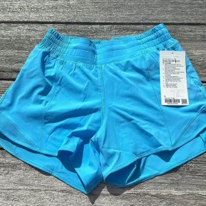 Lululemon Hotty Hot High-Rise Lined Short 4&quot; size 6 NWT KAYAK BLUE