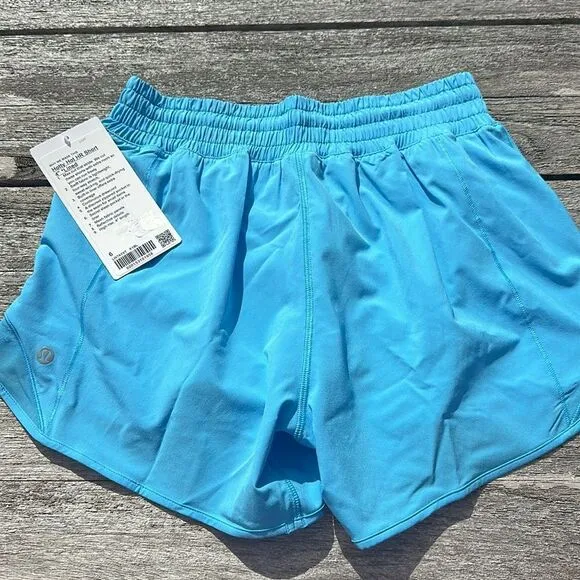 Lululemon Hotty Hot High-Rise Lined Short 4&quot; size 6 NWT KAYAK BLUE