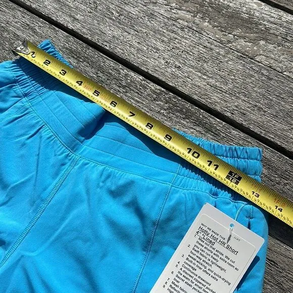 Lululemon Hotty Hot High-Rise Lined Short 4&quot; size 6 NWT KAYAK BLUE