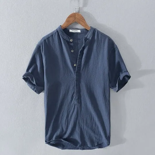 MARIO - SUMMER SHIRT IN COTTON AND LINEN