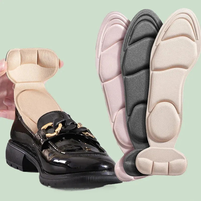 Memory Foam Insoles Women High-heel Shoes Insoles Anti-slip Cut able Insole Comfort Breathable Heel Protection Massage Shoe Pads