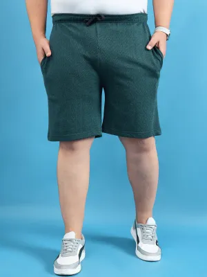 Men Plus Size Lesnar Teal Solid Shorts