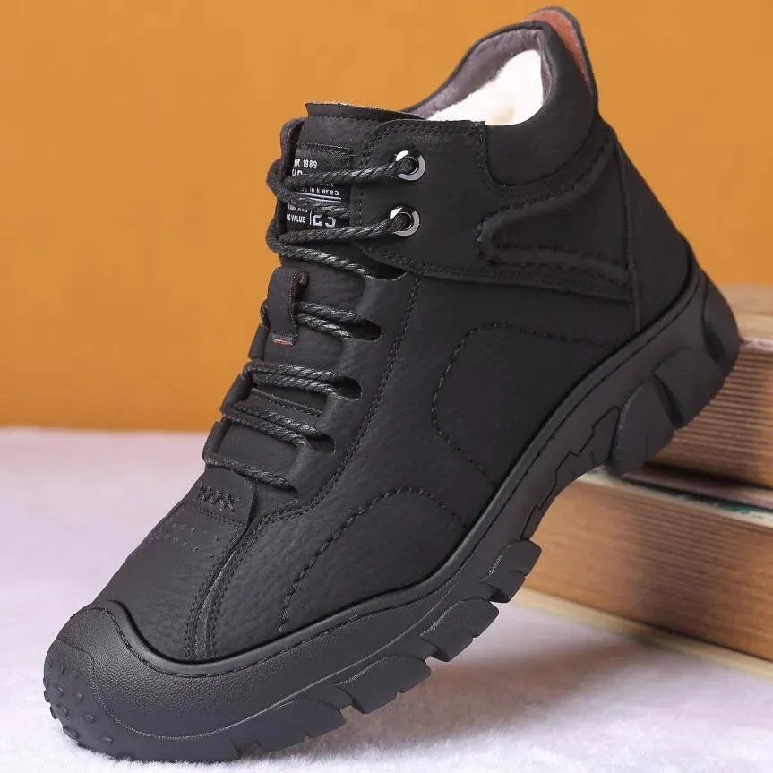 Men's Brown Leather Casual Ankle Boots