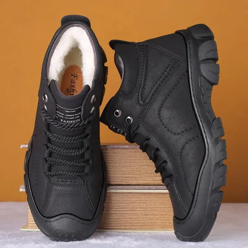 Men's Brown Leather Casual Ankle Boots