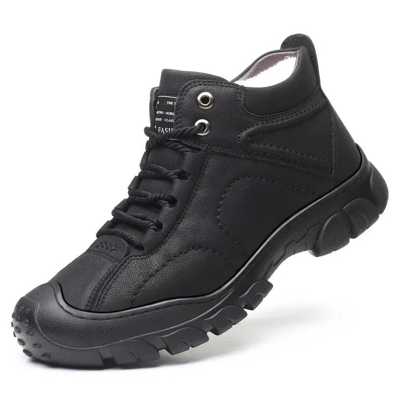Men's Brown Leather Casual Ankle Boots