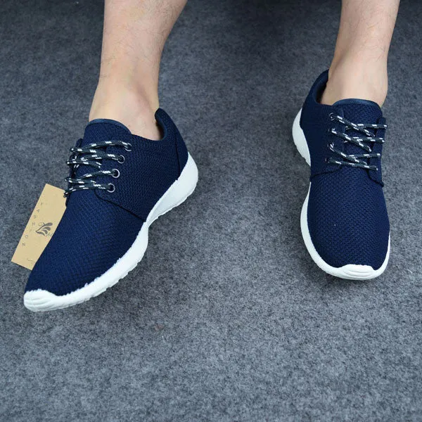 Men's Casual Shoes Flat Shoes Korean Breathable Air Mesh Men Shoes
