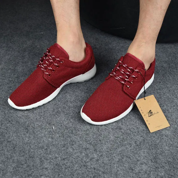 Men's Casual Shoes Flat Shoes Korean Breathable Air Mesh Men Shoes