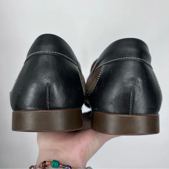 Mephisto Brown Black Badaurd Leather Cool Air Loafer Shoes
