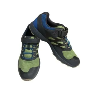Merrell Big Kid's Nova 2 Sneaker Blue hook loop closure blue green shoe Sz 6.5M
