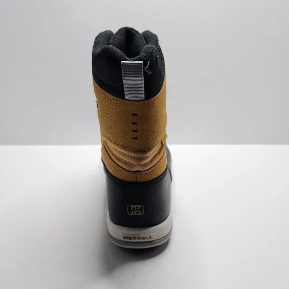 Merrell Boys Snow Bank 3.0 Waterproof Snow Boot Wheat Yellow MK265185 Sz 5 NEW