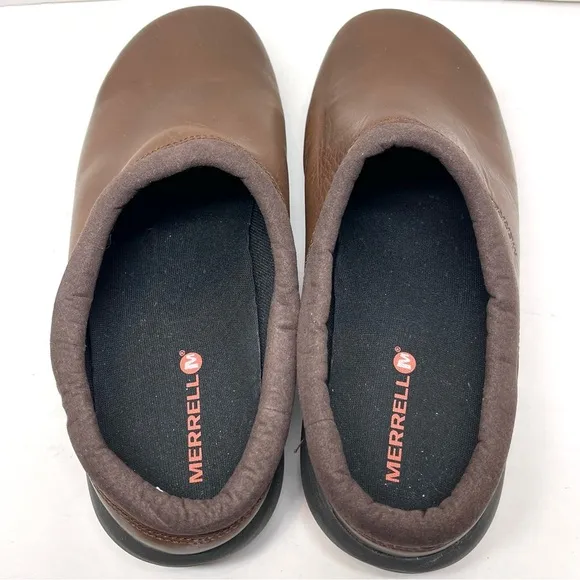 Merrell Men's Encore Rexton Leather Ac  Clog Dark Earth Size 10 EU 44
