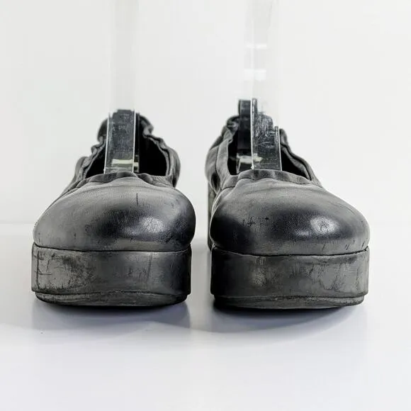 Miista London Shoes Amelia EU 38 Black Leather Block Heels Chunky Platform
