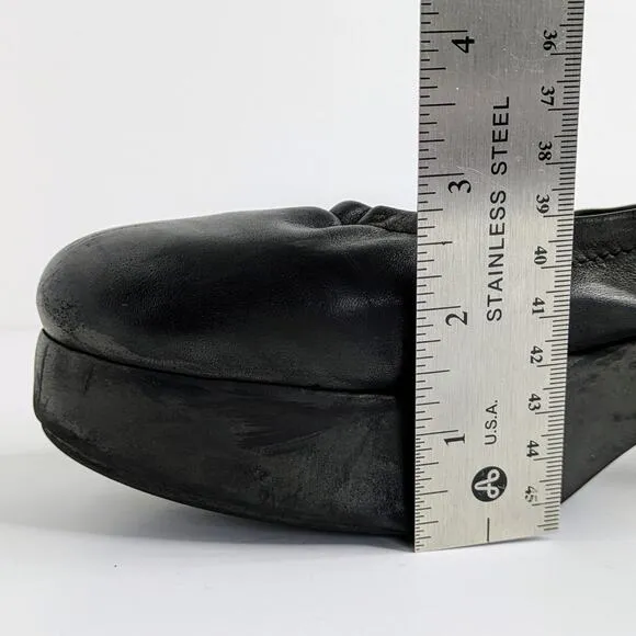 Miista London Shoes Amelia EU 38 Black Leather Block Heels Chunky Platform